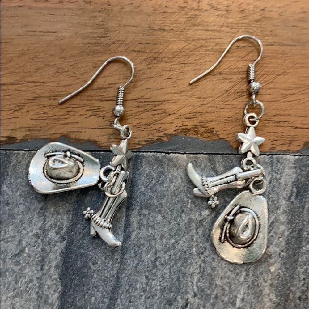 Boots and hat earrings
